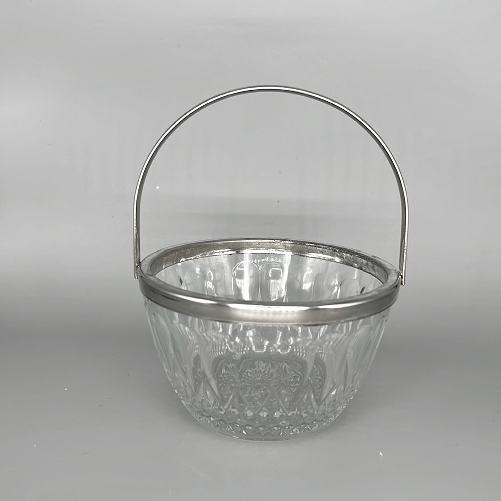 Vintage Mid century Reims France crystal candy dish